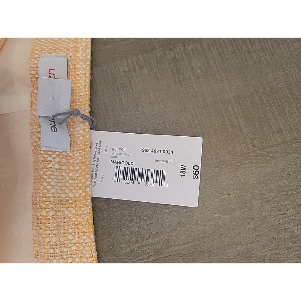 NWT! Liz Clairborne Ship Shape Long Maxi Skirt Womens Size 18 Cream Orange - Picture 5 of 6